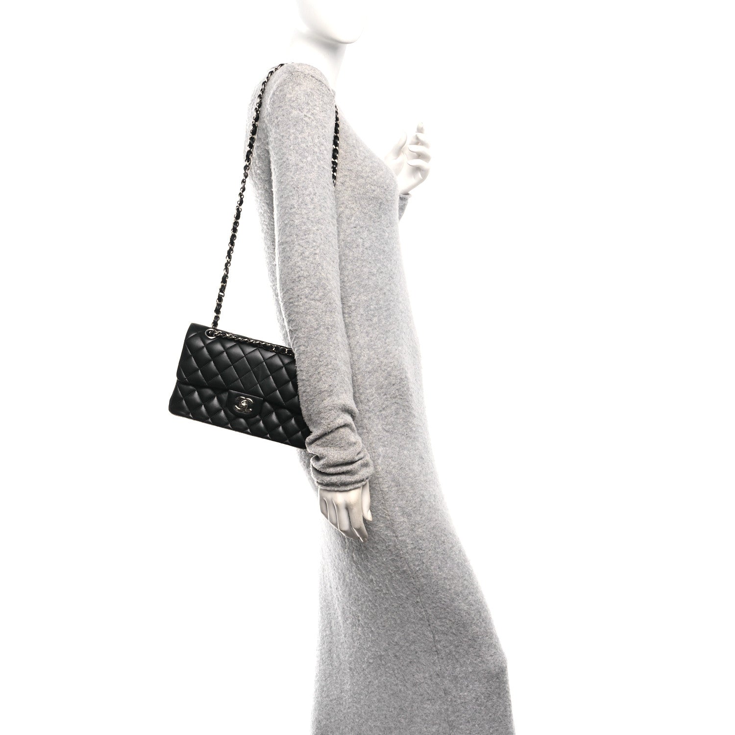 Chanel Lambskin Quilted Small Double Flap Black 2 of 10