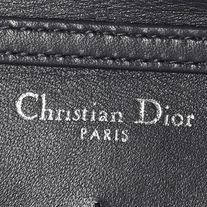Christian Dior Metallic Patent Micro-Cannage Diorama Wallet on Chain Pouch Silver 6 of 9