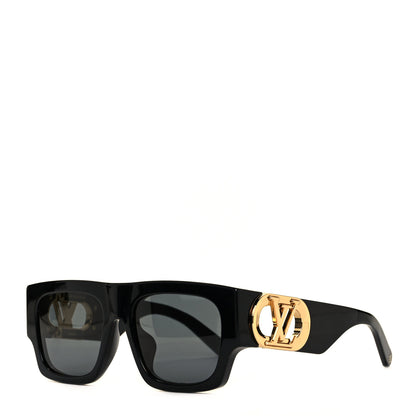 Louis Vuitton Acetate LV Link Square Sunglasses Z1478E Black 1 of 8