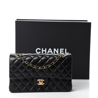Chanel Lambskin Quilted Medium Double Flap Black 13 of 13