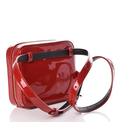Saint Laurent Patent Matelasse Vicky Monogram Belt Bag Red 3 of 9