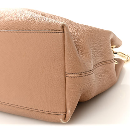 Gucci Pebbled Calfskin Medium Soho Chain Shoulder Bag Camelia 17 of 18