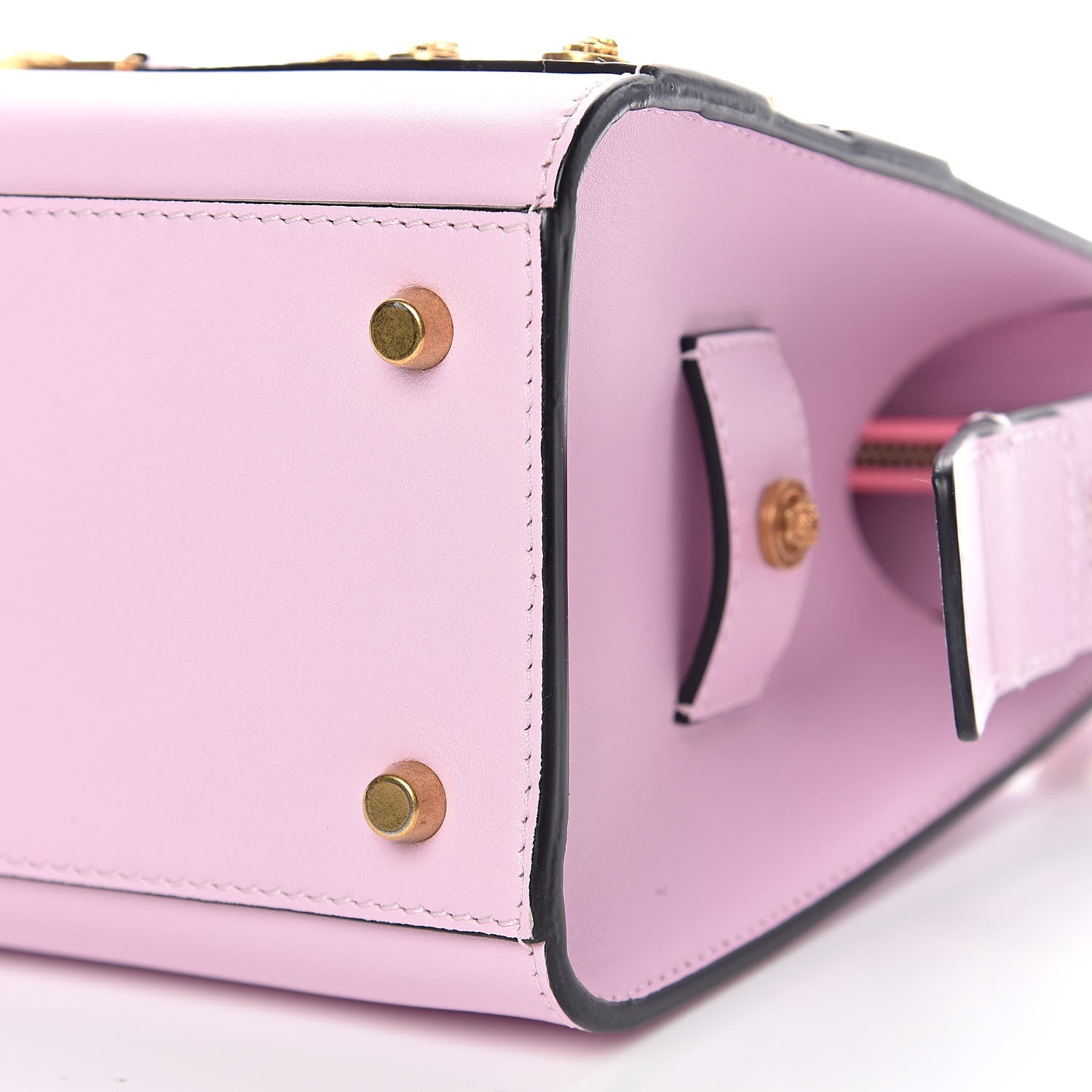 Versace Calfskin Medusa Stud Tribute Tote Pink 10 of 10