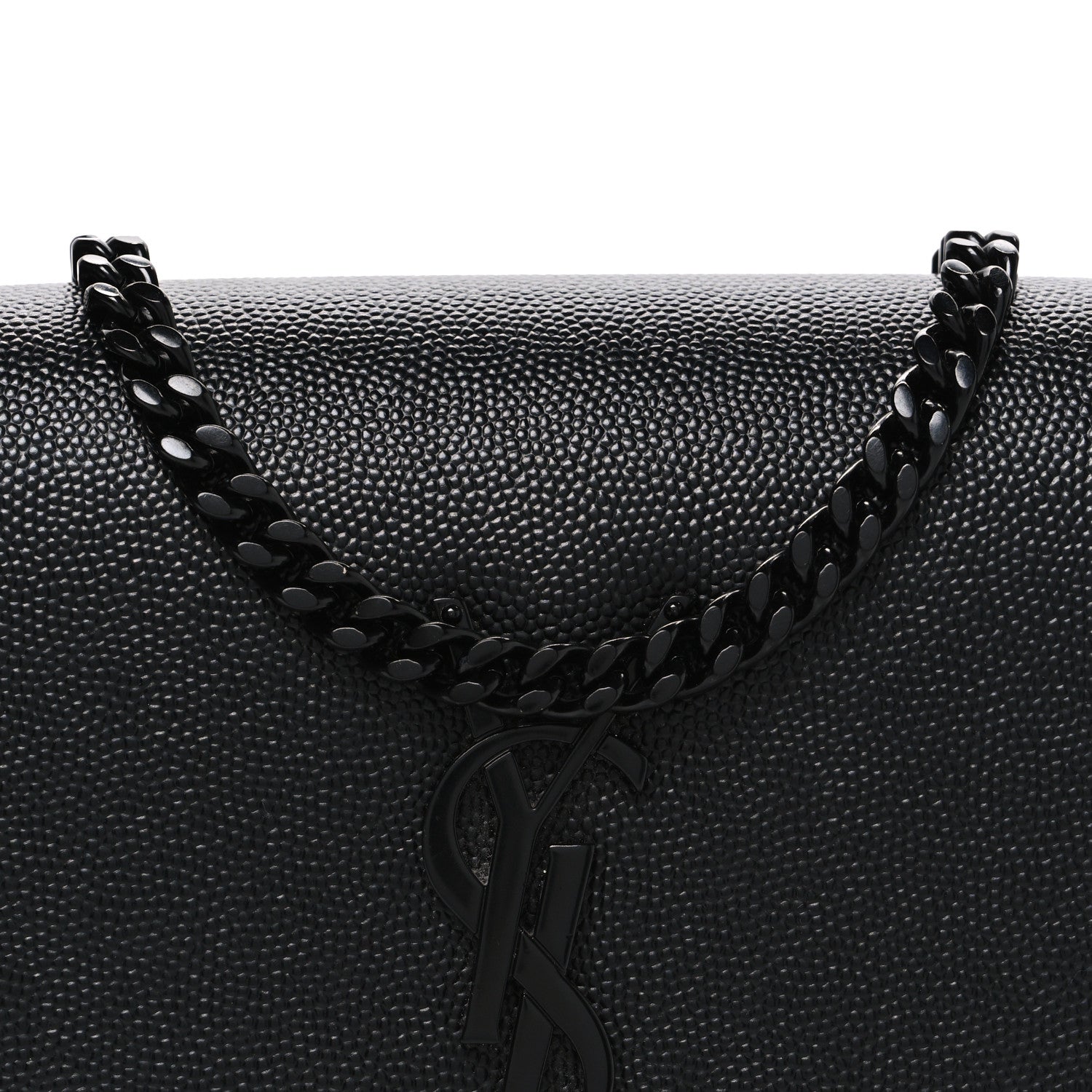 Saint Laurent Grain De Poudre Small Monogram Monochrome Kate Satchel Black 8 of 12