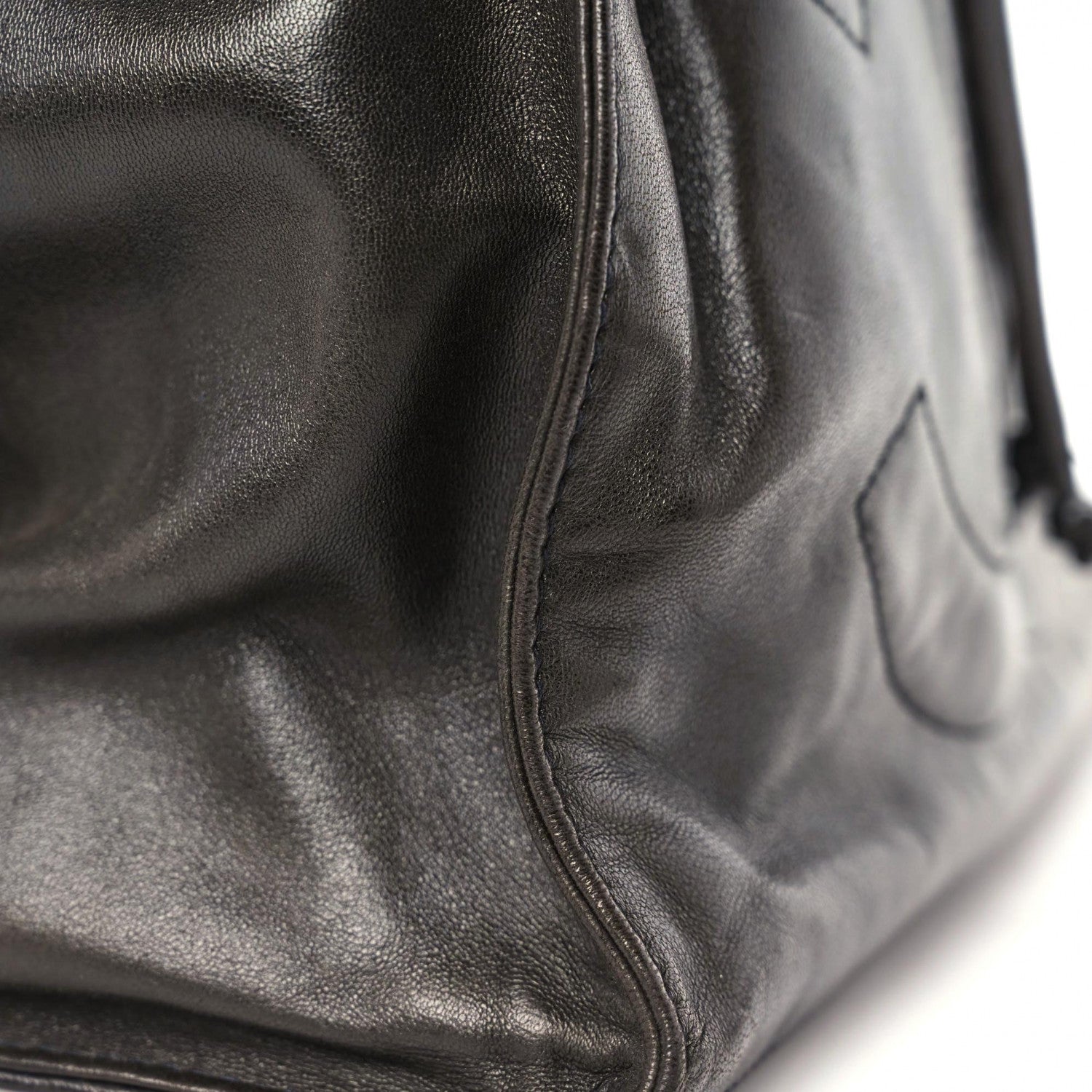 Chanel Lambskin Quilted Drawstring Backpack Black 19 of 21