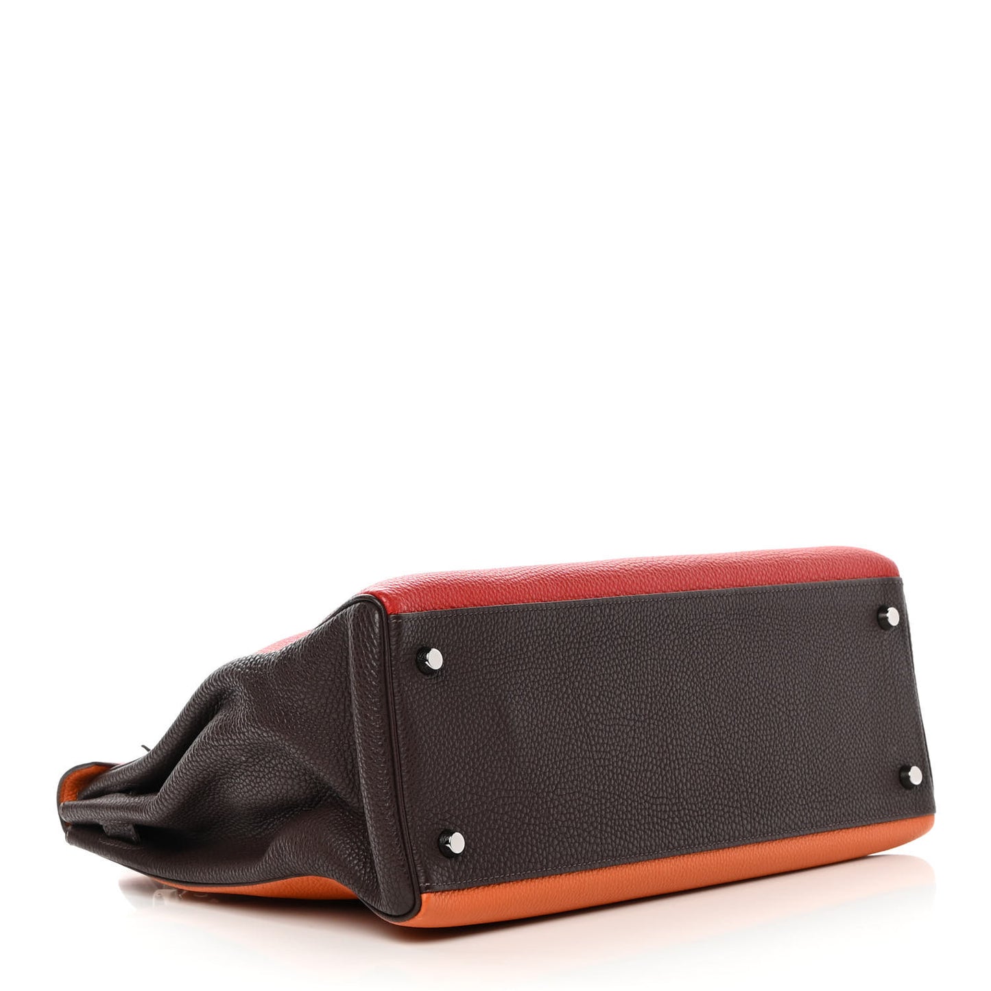 Togo Tri-Color Kelly Retourne 35 Vermillion Orange Ebene