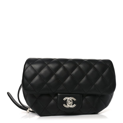Chanel Calfskin Quilted CC Uniform Flap Belt Bag Black 1 of 12