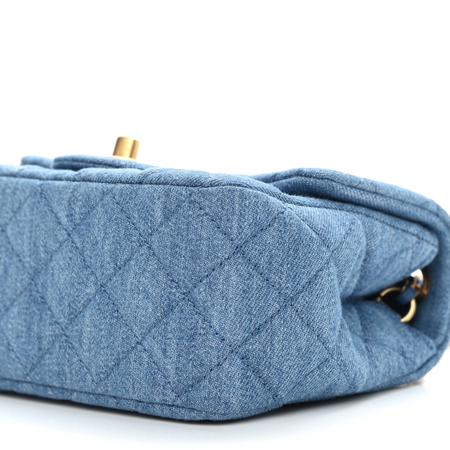 Chanel Denim Quilted Mini Pearl Crush Flap Blue 10 of 11