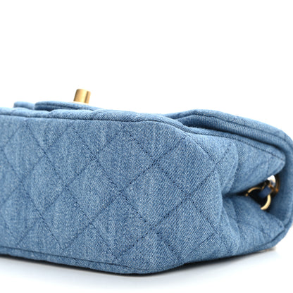 Chanel Denim Quilted Mini Pearl Crush Flap Blue 10 of 11