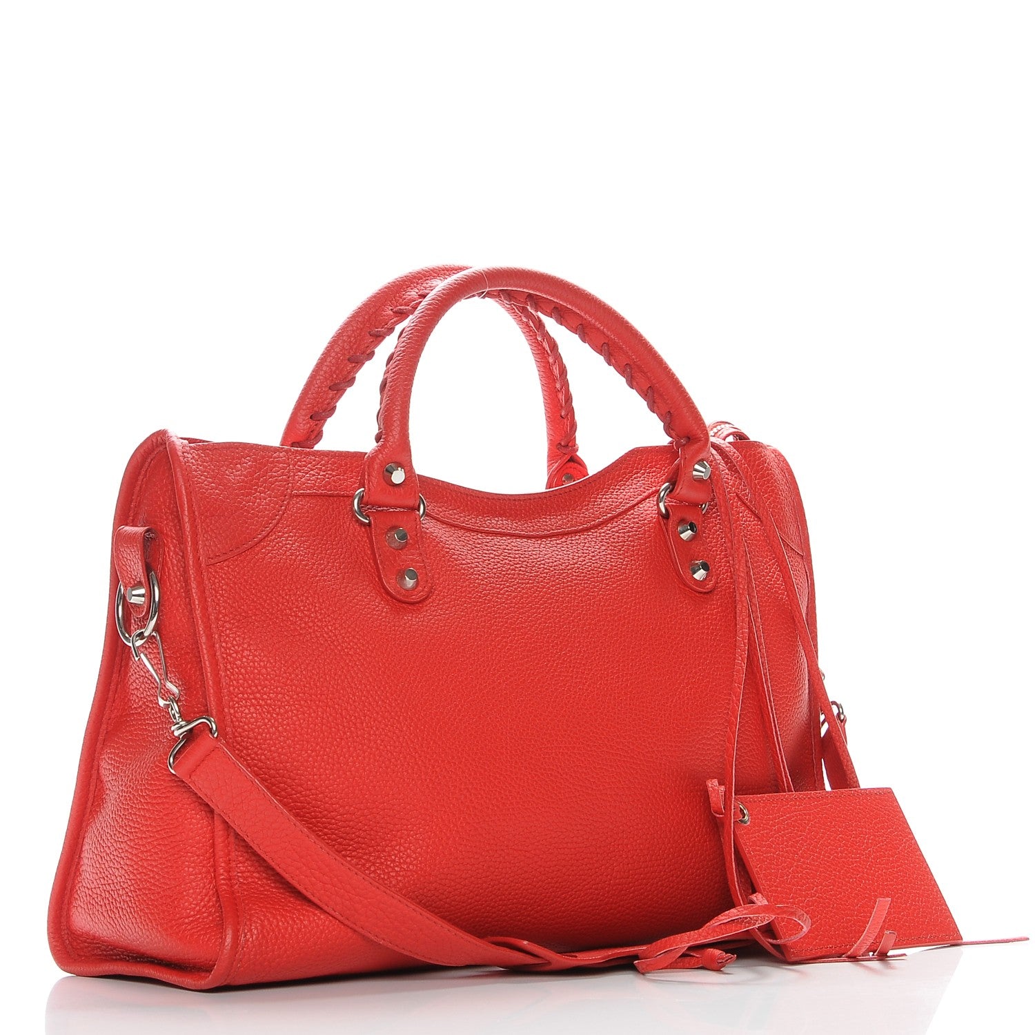 Balenciaga Vibrato Calfskin Classic Silver Hardware City Rouge Cerise 4 of 8