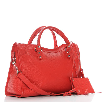 Balenciaga Vibrato Calfskin Classic Silver Hardware City Rouge Cerise 4 of 8