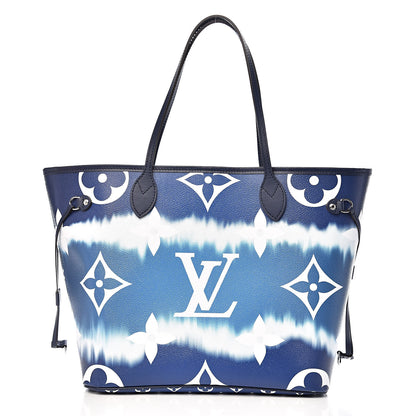 Louis Vuitton Monogram Escale Neverfull MM Blue 3 of 12
