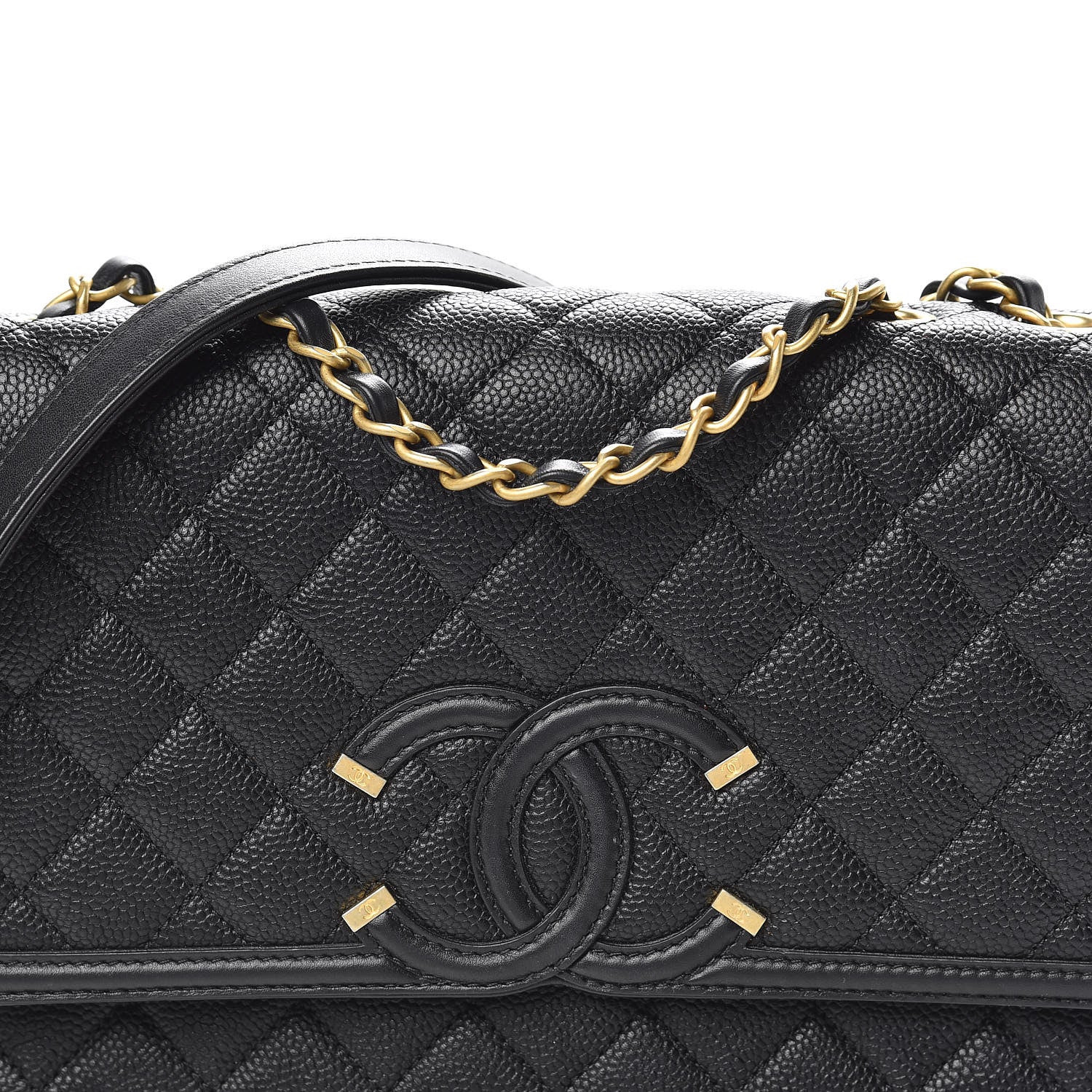 Chanel Caviar Quilted Medium CC Filigree Flap Black 10 of 12