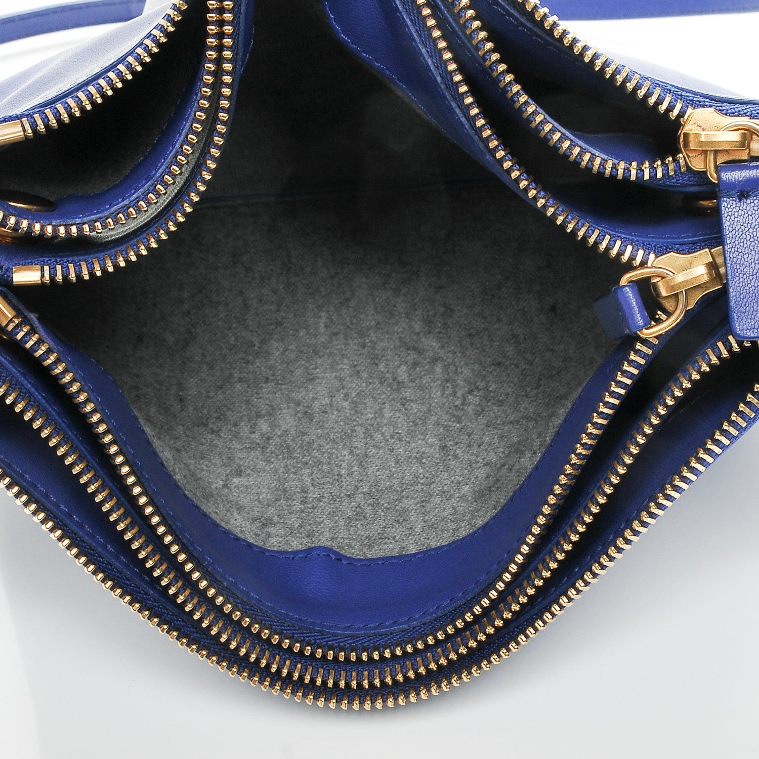 Celine Lambskin Large Trio Crossbody Bag Indigo 5 of 7