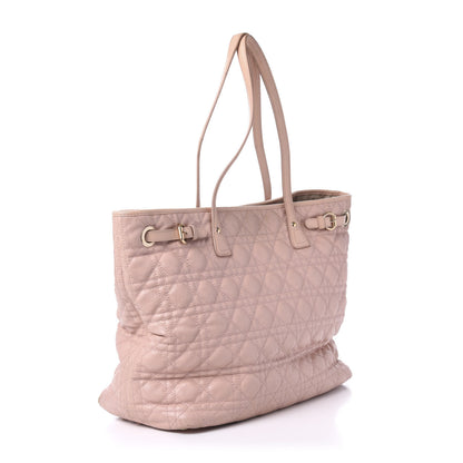 Christian Dior Coated Canvas Cannage Medium Panarea Tote Rosato 3 of 14