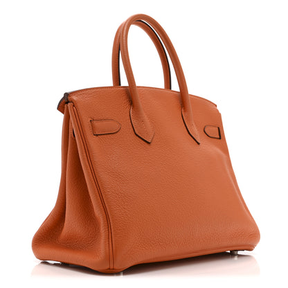 Hermes Taurillon Clemence Birkin 30 Orange 3 of 10