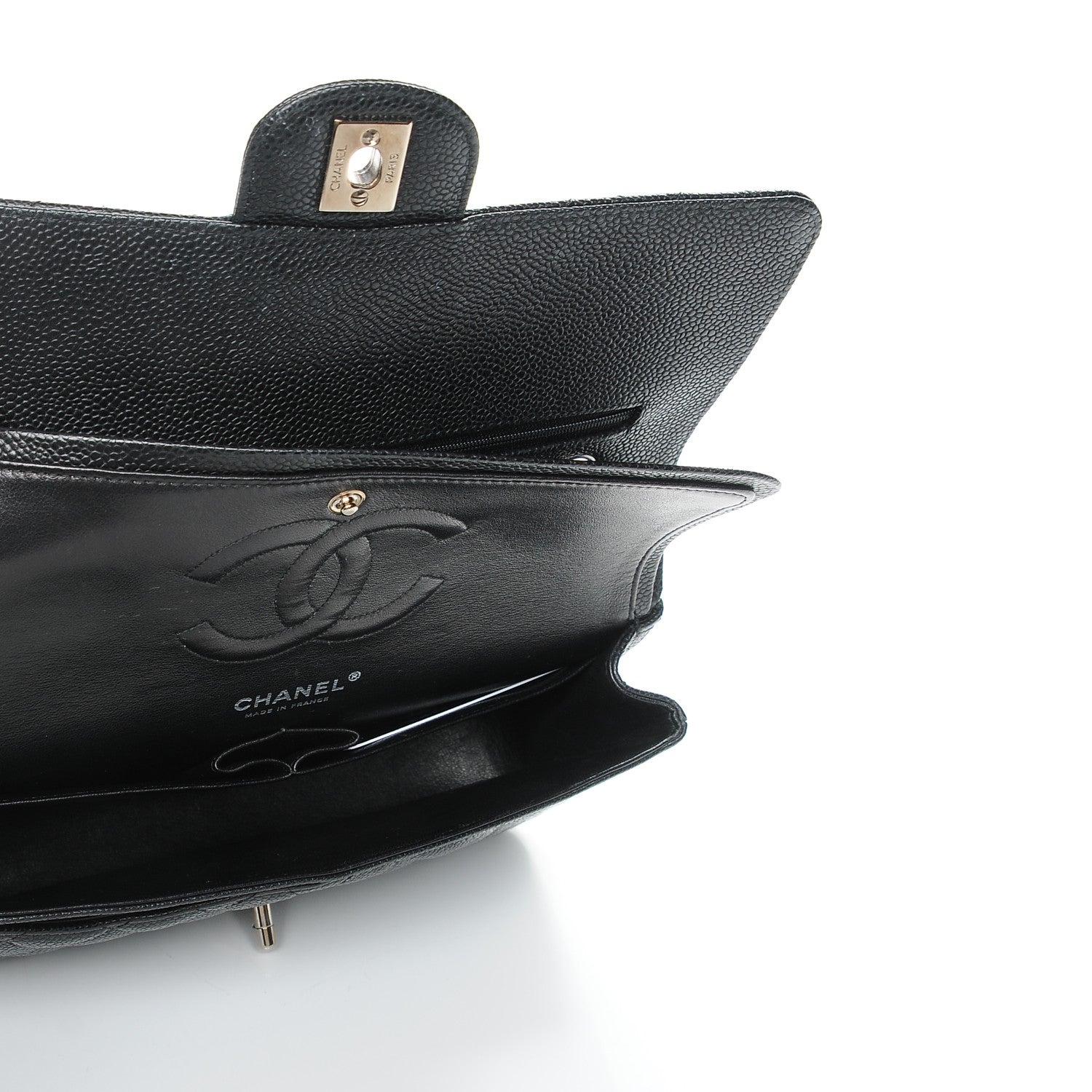 Chanel Caviar Quilted Medium Double Flap Black 5 of 8