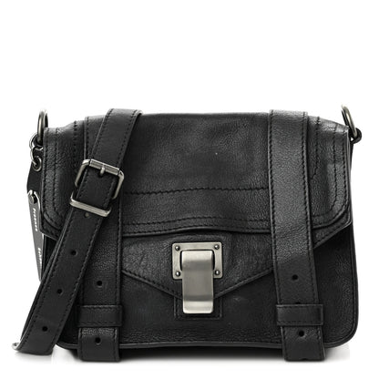 Proenza Schouler Lambskin PS1 Mini Pouch Messenger Black 1 of 11