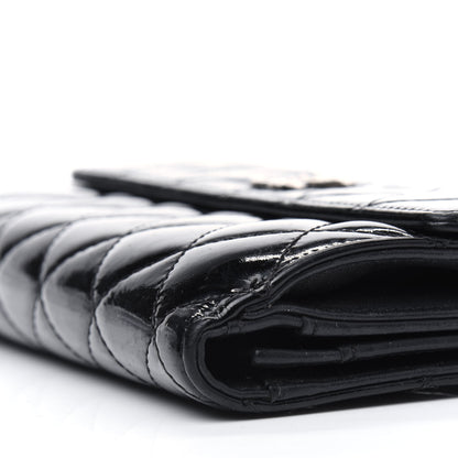 Chanel Patent Quilted Large Brilliant Flap Wallet Black 17 of 20