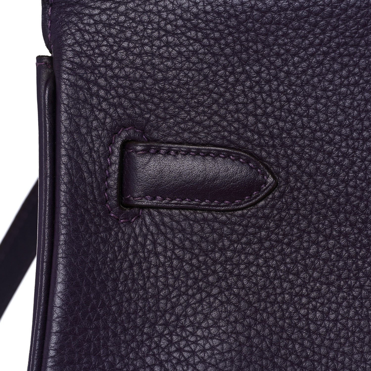 Hermes Taurillon Clemence Birkin 40 Raisin 10 of 46