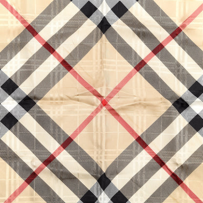 Burberry Silk Check Square Scarf Beige Black 2 of 3