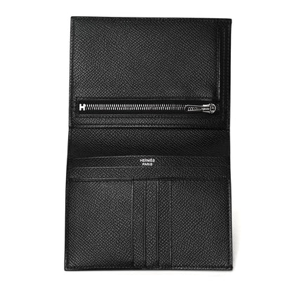 Hermes Epsom Matte Alligator Bearn Compact Touch Wallet Black 5 of 8