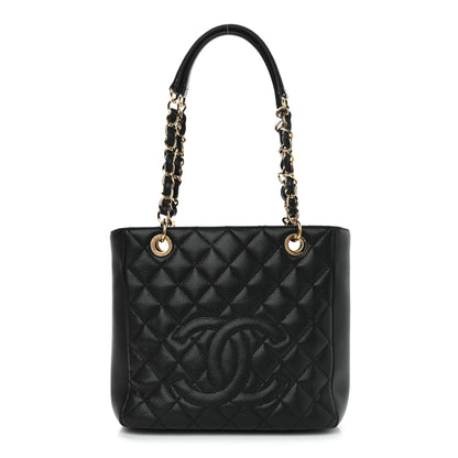 Chanel Caviar Quilted Petit Shopping Tote PST Black 1 of 9