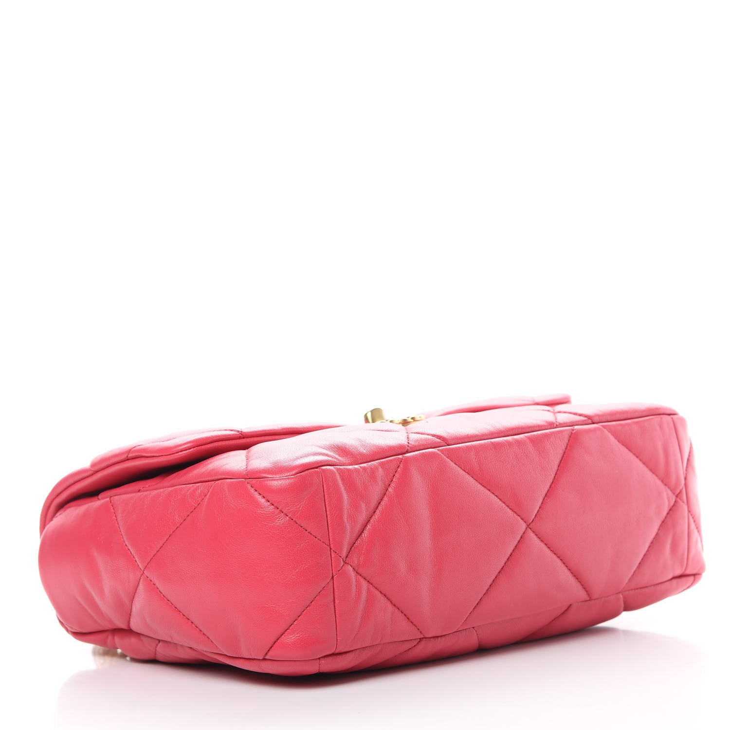 Chanel Lambskin Quilted Large Chanel 19 Flap Dark Pink 4 of 12
