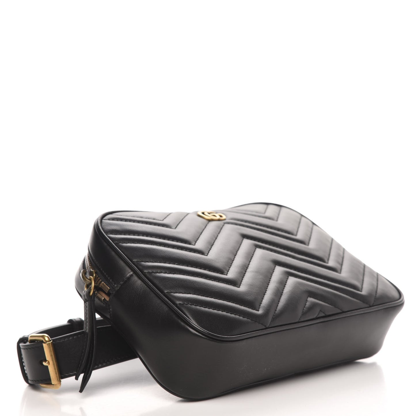 Calfskin Matelasse Mens GG Marmont Belt Bag 80 32 Black