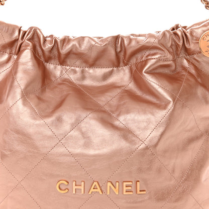 Chanel Metallic Calfskin Quilted Chanel 22 Copper 9 of 11