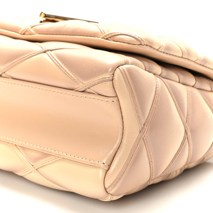 Louis Vuitton Lambskin Malletage Top Handle GO-14 MM Beige Rose 9 of 9