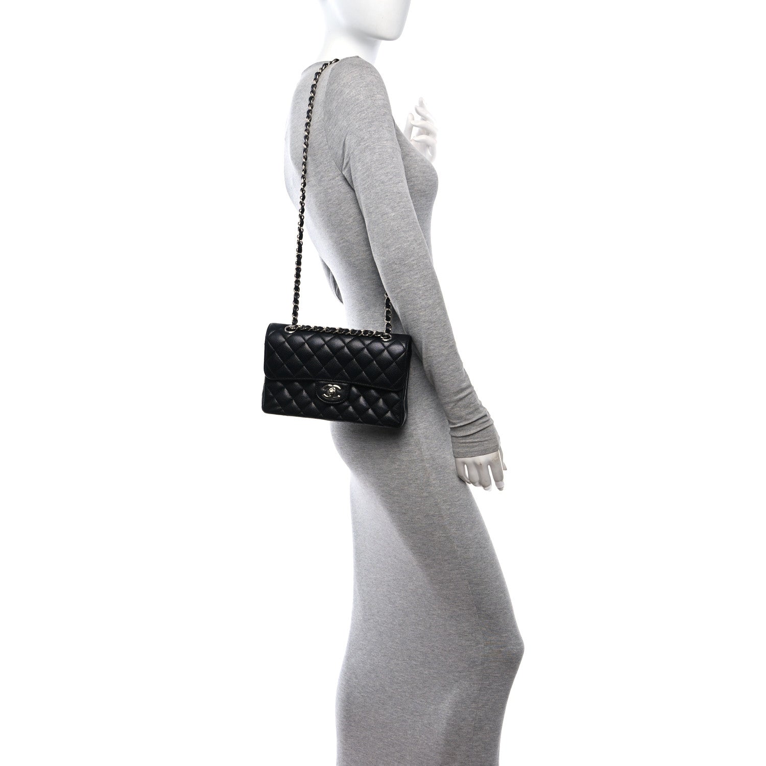 Chanel Caviar Quilted Small Double Flap Black 2 of 10