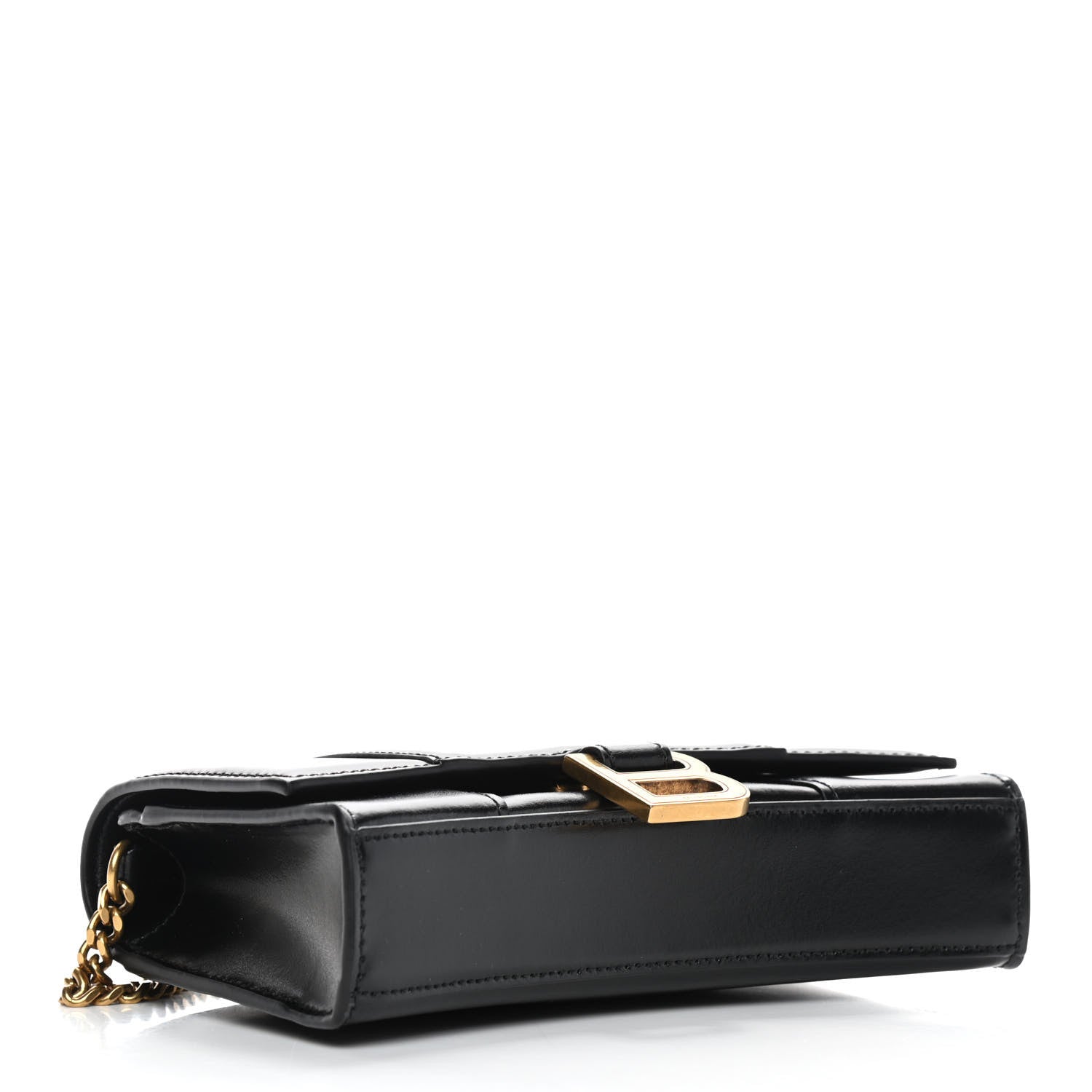 Balenciaga Shiny Box Calfskin Hourglass Chain Bag Black 4 of 8