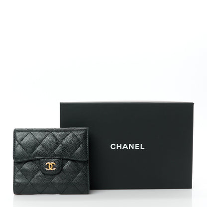 Chanel Caviar Quilted Compact Flap Wallet Black 11 of 11