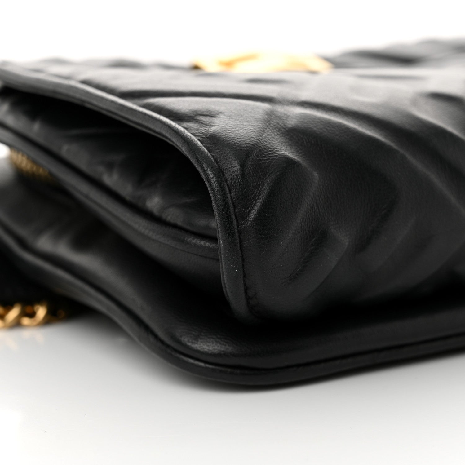 Fendi Nappa FF 1974 Diagonal Embossed Upside Down Belt Bag Black 10 of 12