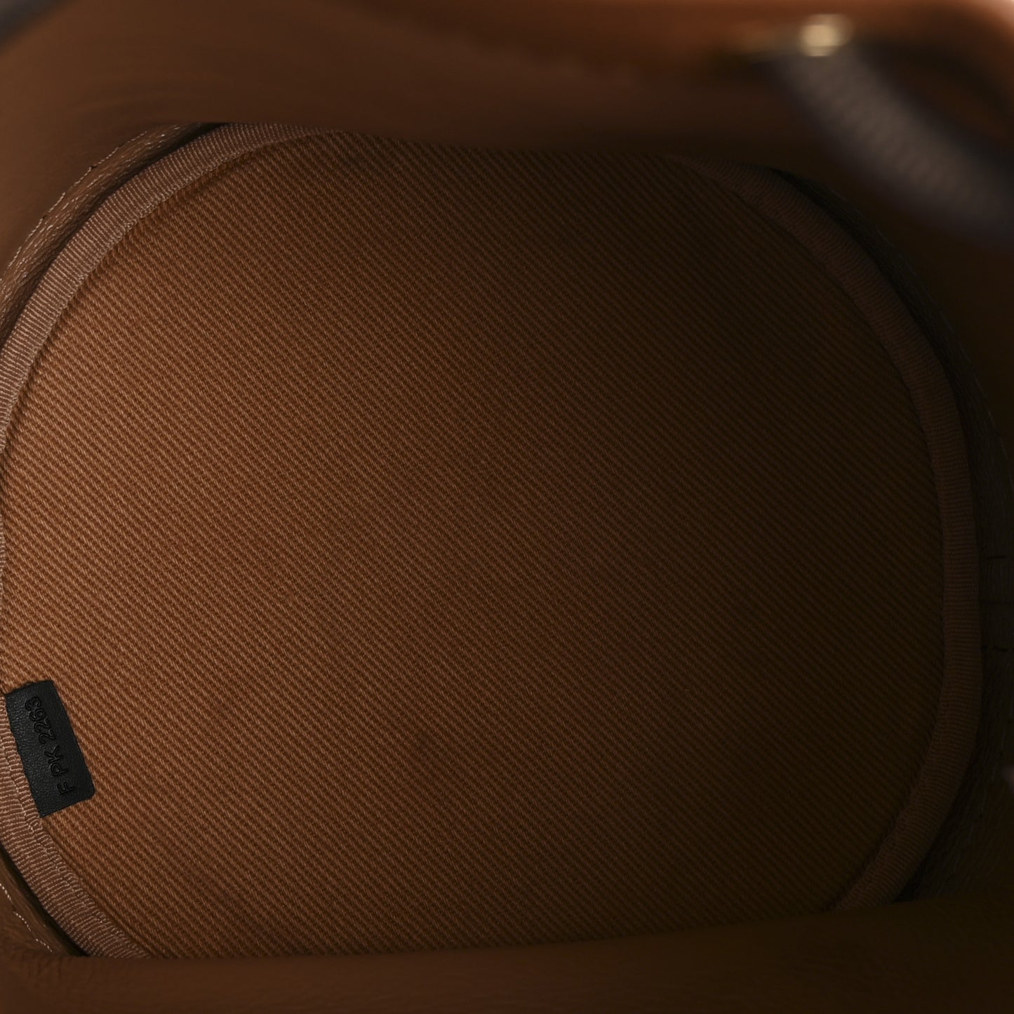 Grained Calfskin Mini The Bucket Bag Argan Oil