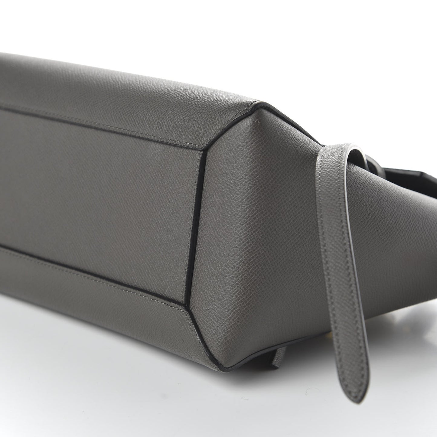 Grained Calfskin Micro Belt Bag Grey