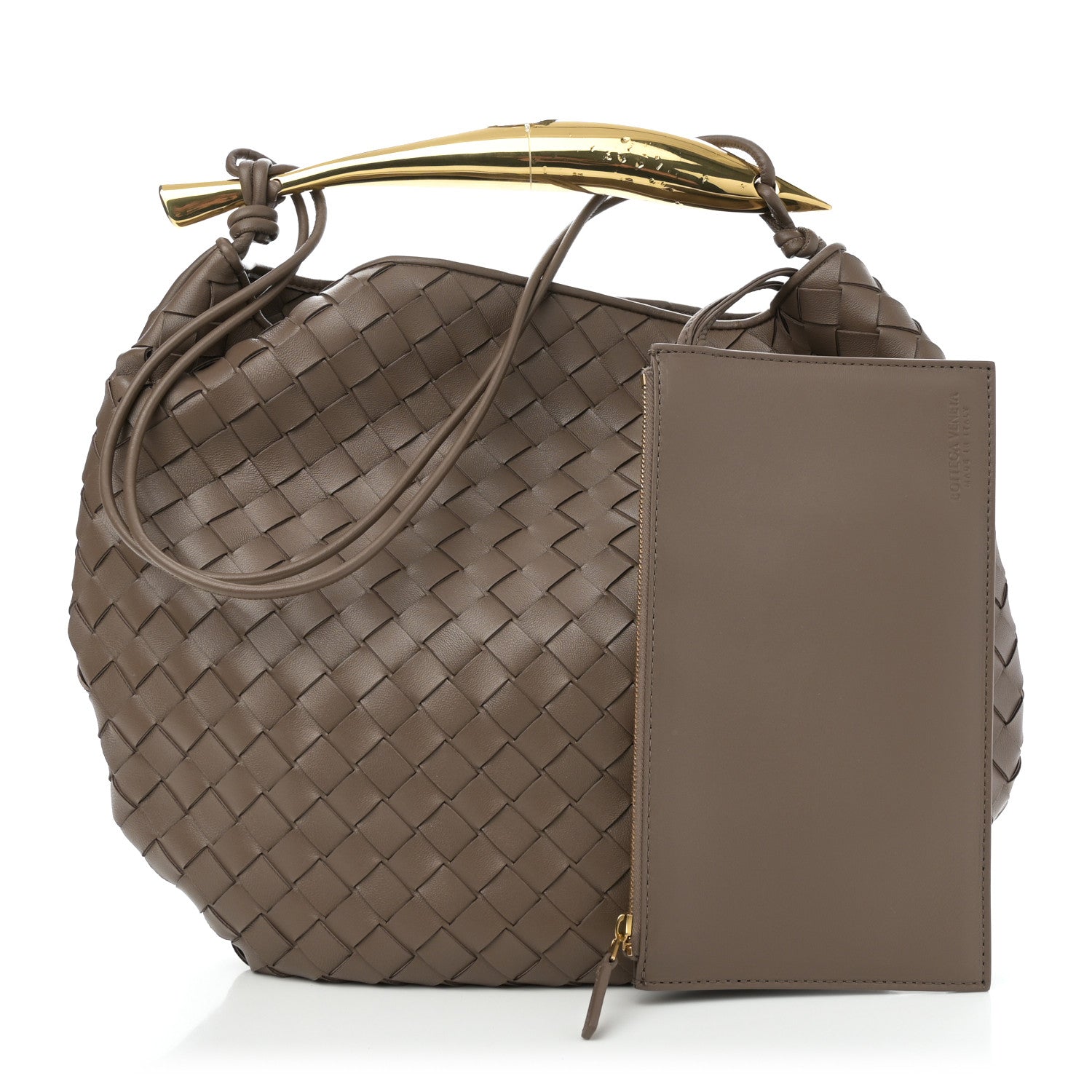 Bottega Veneta Nappa Intrecciato Medium Sardine Bag Taupe Grey 3 of 12