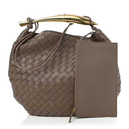 Bottega Veneta Nappa Intrecciato Medium Sardine Bag Taupe Grey 3 of 12