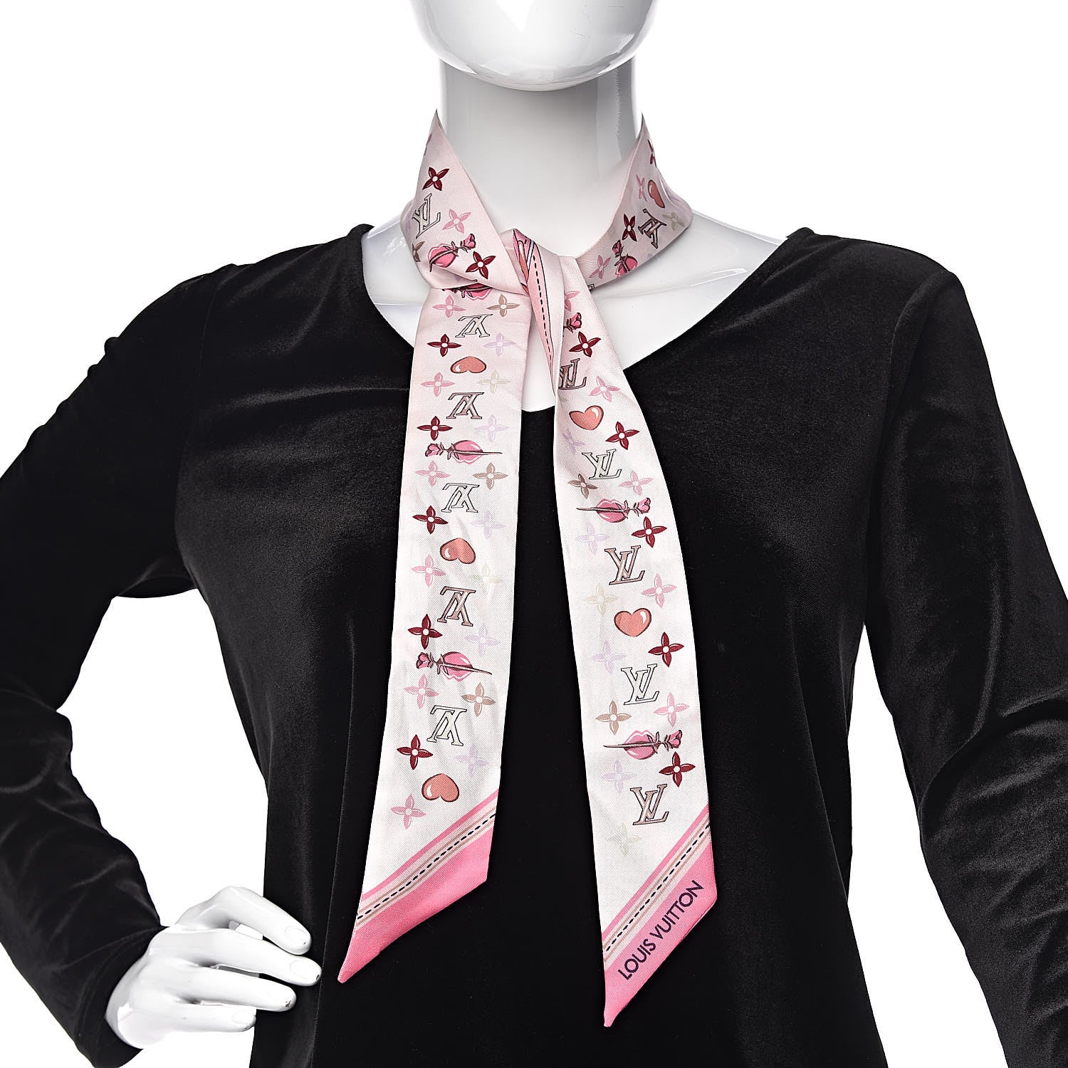 Louis Vuitton Silk Monogram A la Folie BB Bandeau Light Pink 2 of 4