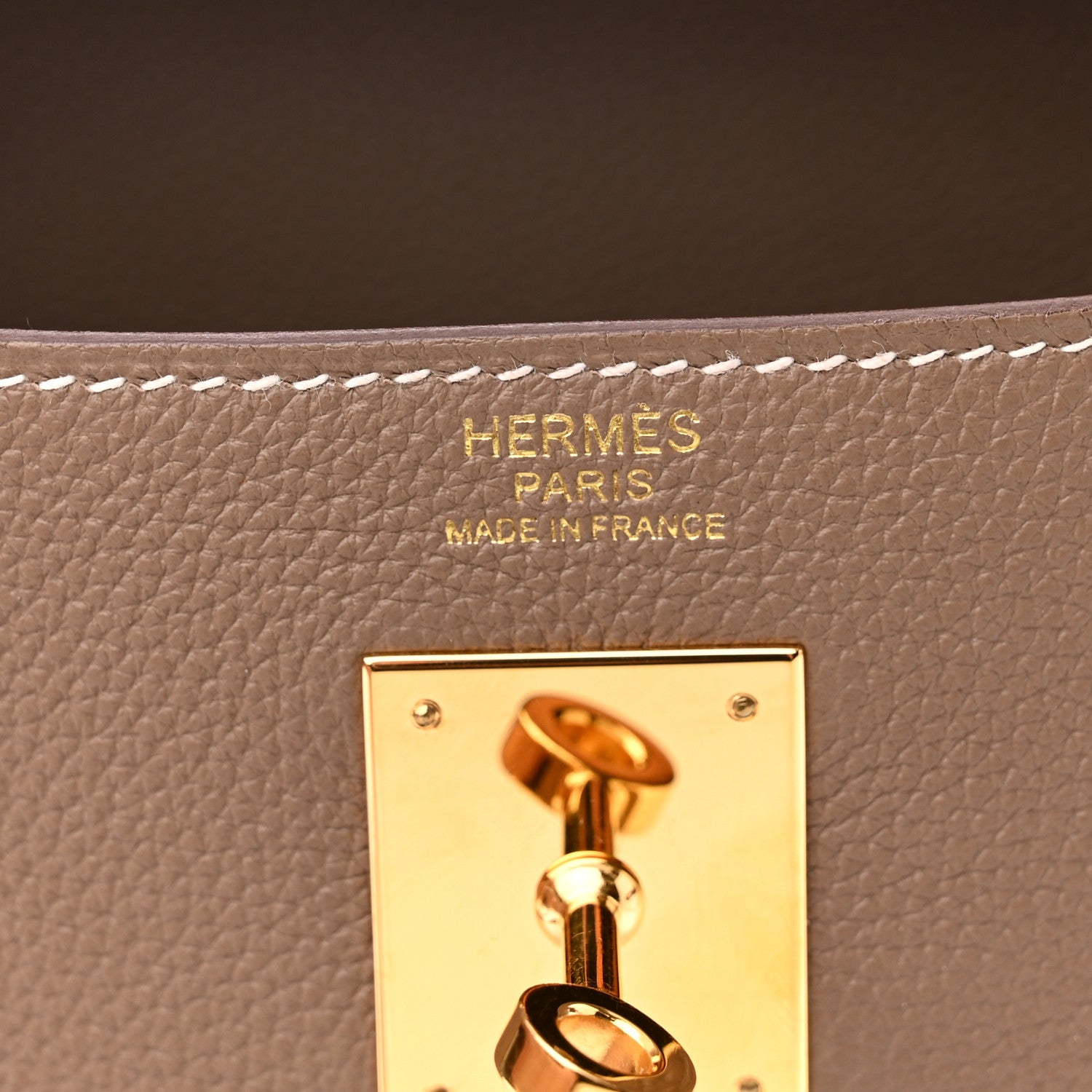 Hermes Togo Kelly Retourne 32 Etoupe 6 of 11