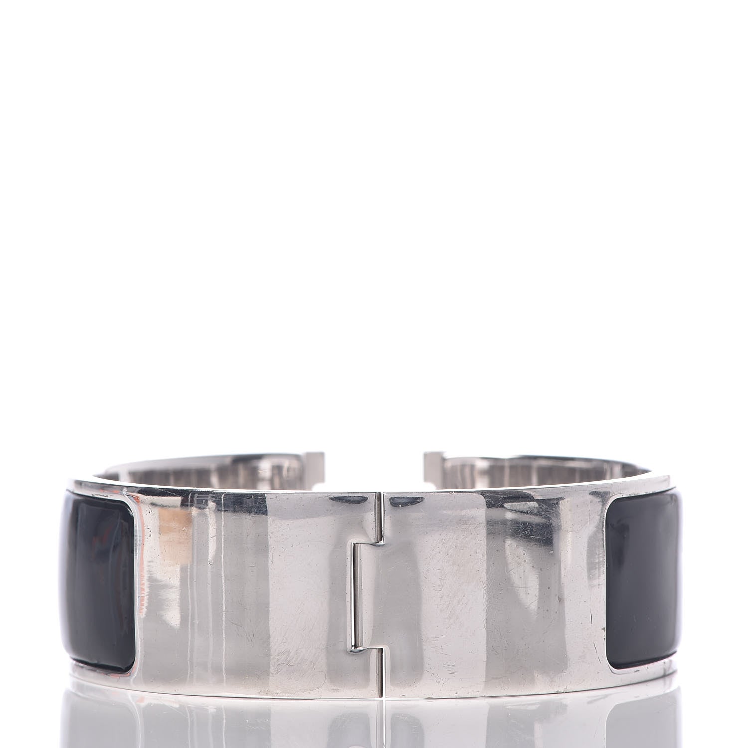 Hermes Enamel Wide Clic Clac H Bracelet PM Black 3 of 7