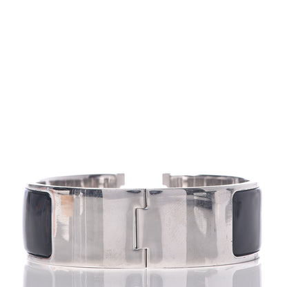 Hermes Enamel Wide Clic Clac H Bracelet PM Black 3 of 7