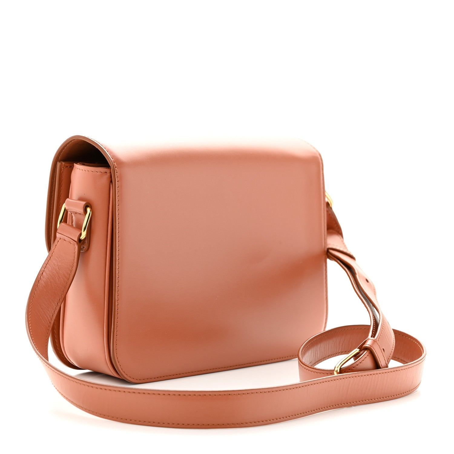 Celine Shiny Calfskin Medium Triomphe Terracotta 3 of 12