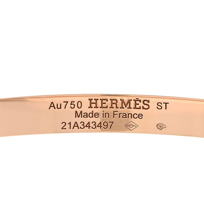 Hermes 18K Rose Gold Diamond PM H D'Ancre Bracelet ST 3 of 4
