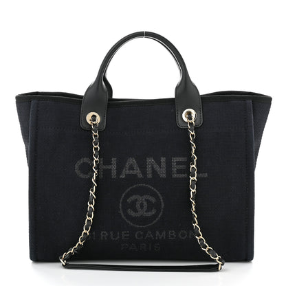 Chanel Mixed Fibers Small Deauville Tote Black 3 of 11