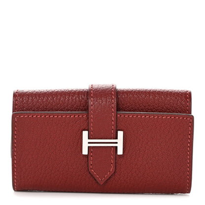 Hermes Chevre Mysore Bearn Multicles 6 Key Holder Rouge H 1 of 6
