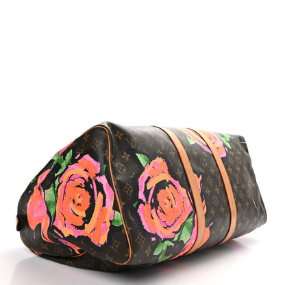 Louis Vuitton Monogram Roses Keepall 50 4 of 11