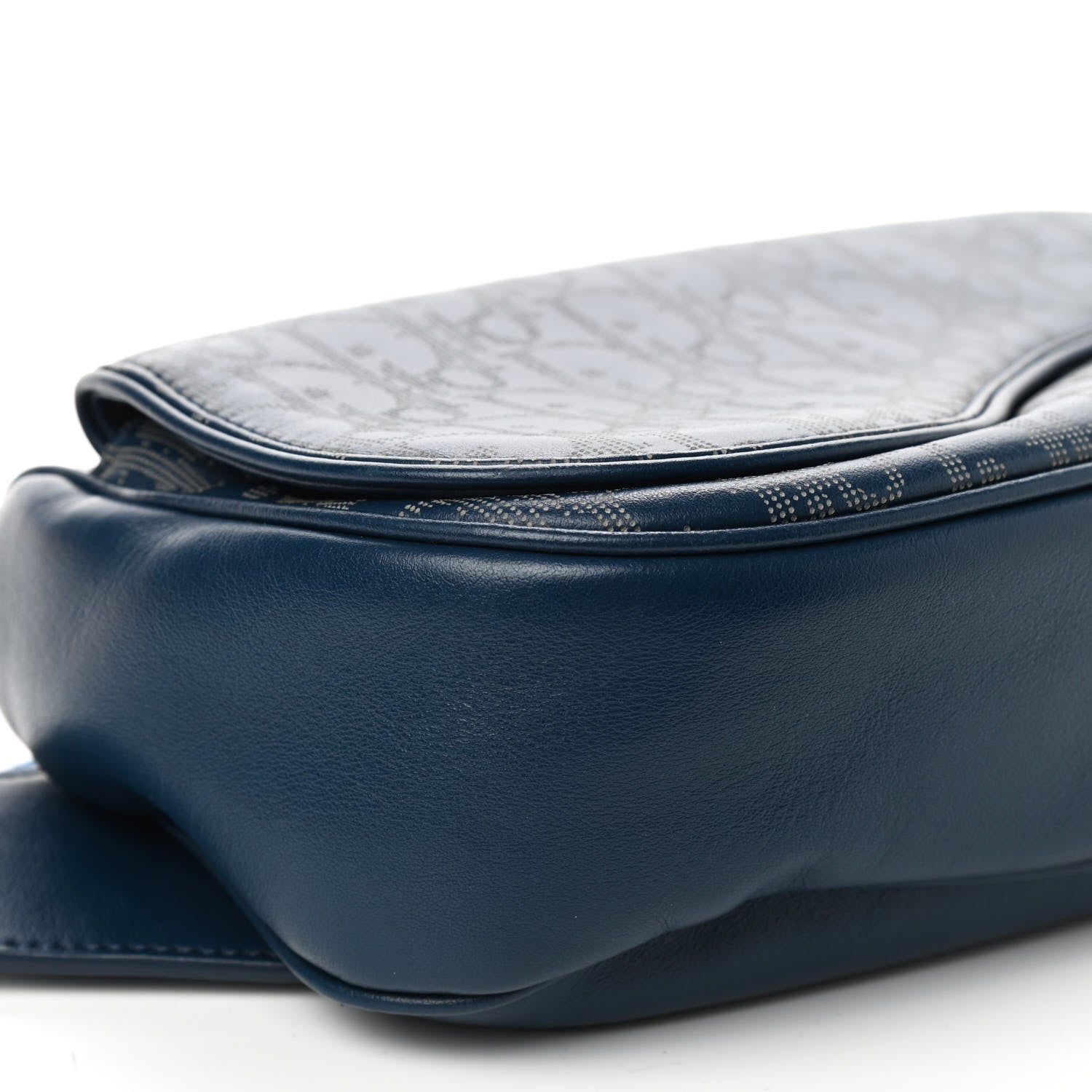 Christian Dior Galaxy Calfskin Oblique World Tour Saddle Belt Bag Navy Blue 6 of 13
