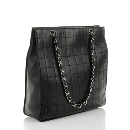 Chanel Lambskin Square Stitched Tote Black 3 of 9
